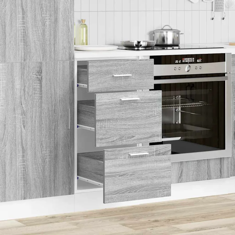 Meuble bas "Lyon" Gris Sonoma 40 x 46 x 81,5 cm Bois d'ingénierie - 3