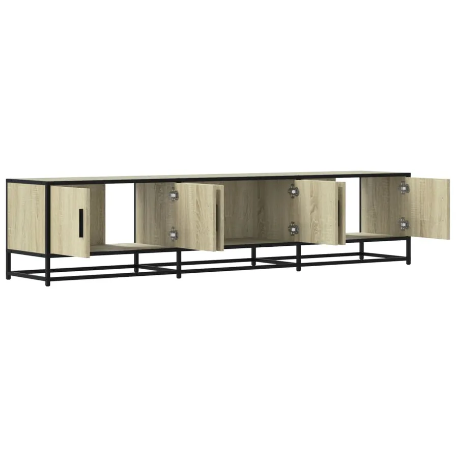 Meuble TV chêne sonoma 180x35x41 cm bois d'ingénierie - 7