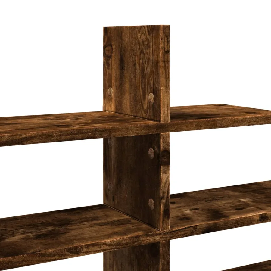 Étagère murale chêne fumé 124,5x18x60,5 cm bois d'ingénierie - 7