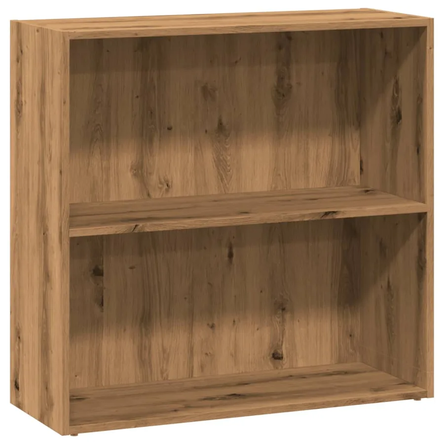 Bibliothèque chêne artisanal 80x30x77 cm bois d'ingénierie - 2