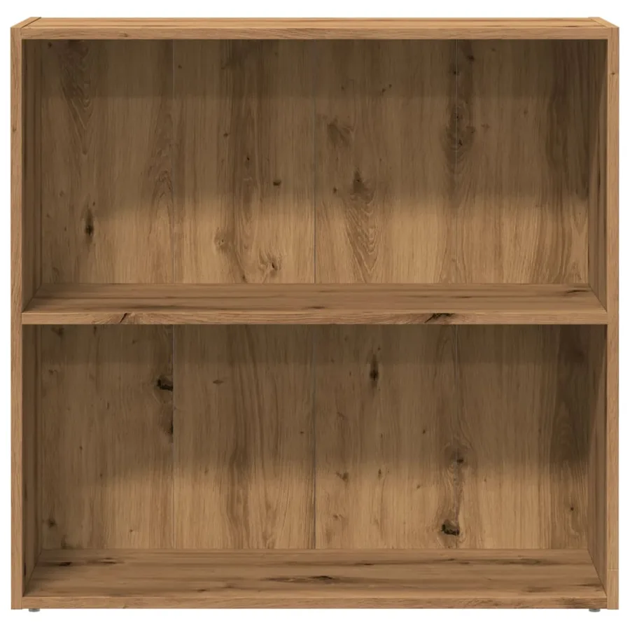 Bibliothèque chêne artisanal 80x30x77 cm bois d'ingénierie - 4