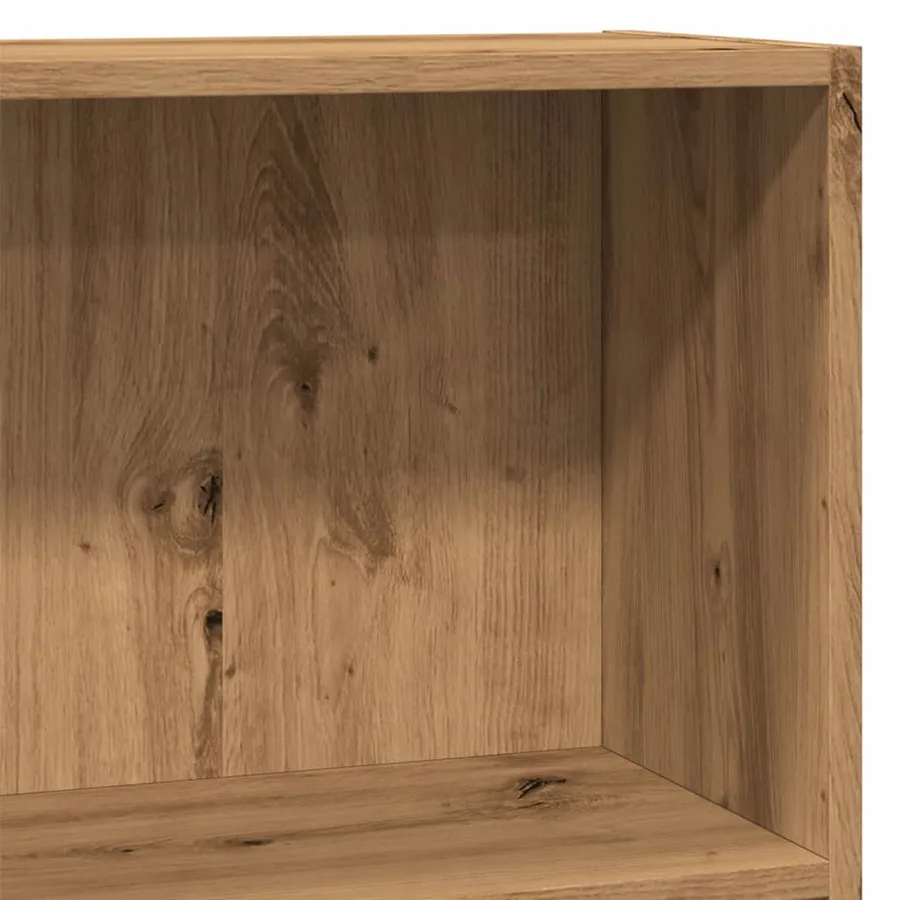 Bibliothèque chêne artisanal 80x30x77 cm bois d'ingénierie - 7