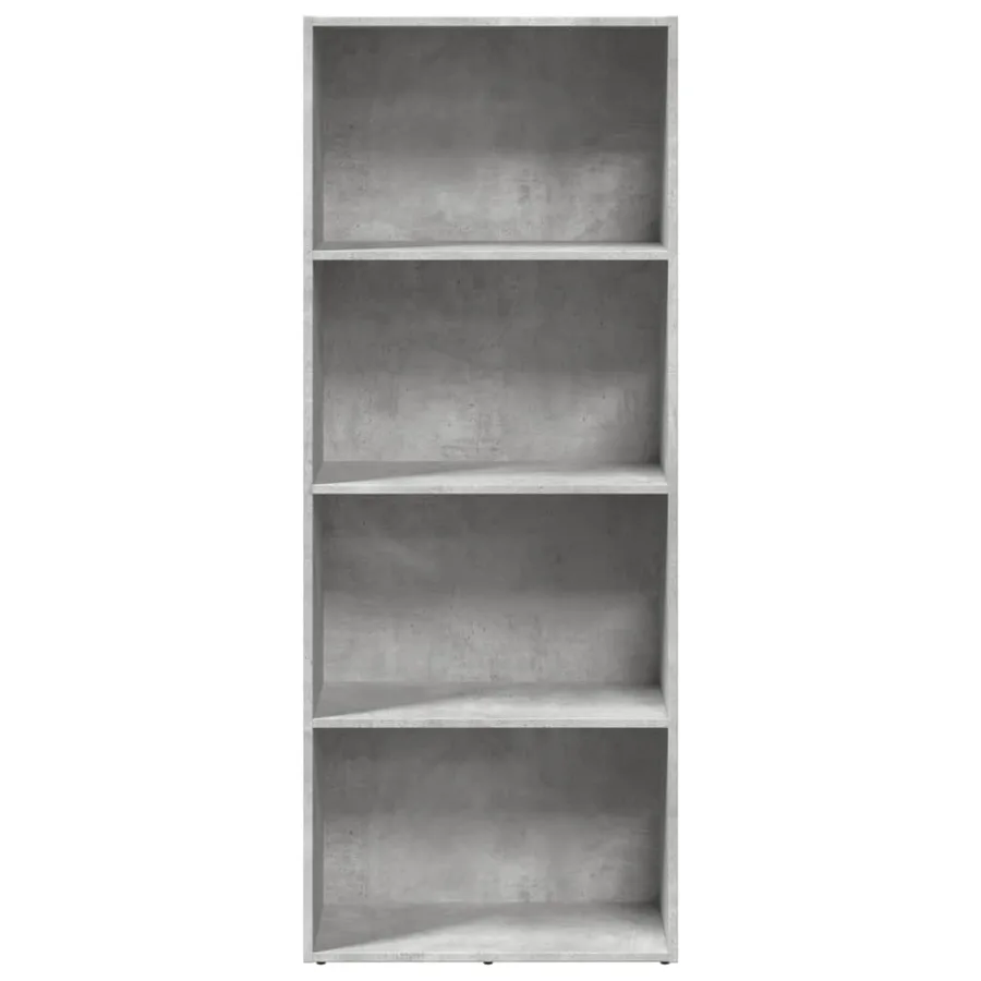Bibliothèque gris béton 60x30x152 cm bois d'ingénierie - 4