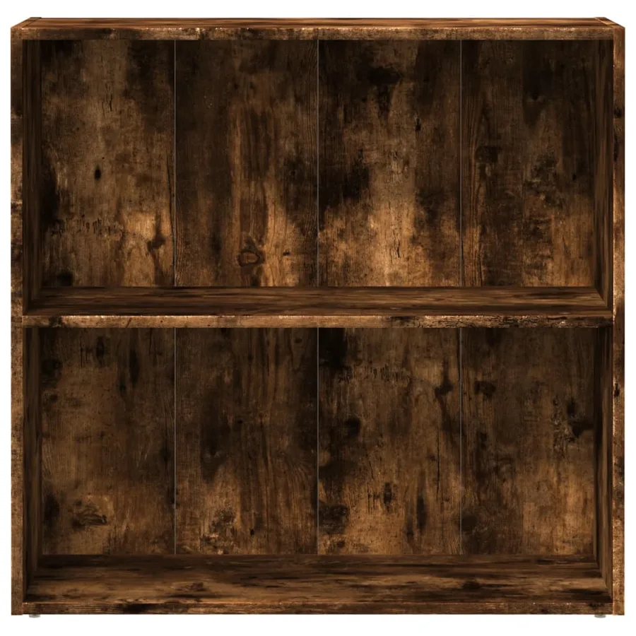 Bibliothèque chêne fumé 80x30x77 cm bois d'ingénierie - 4