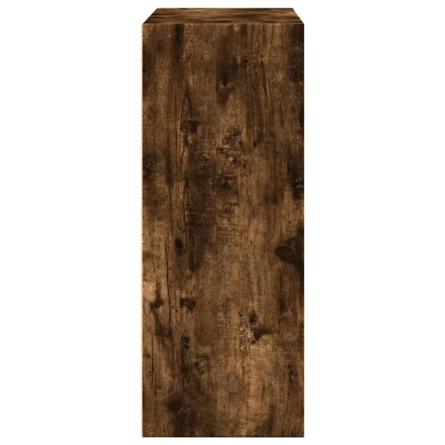 Bibliothèque chêne fumé 80x30x77 cm bois d'ingénierie - 6