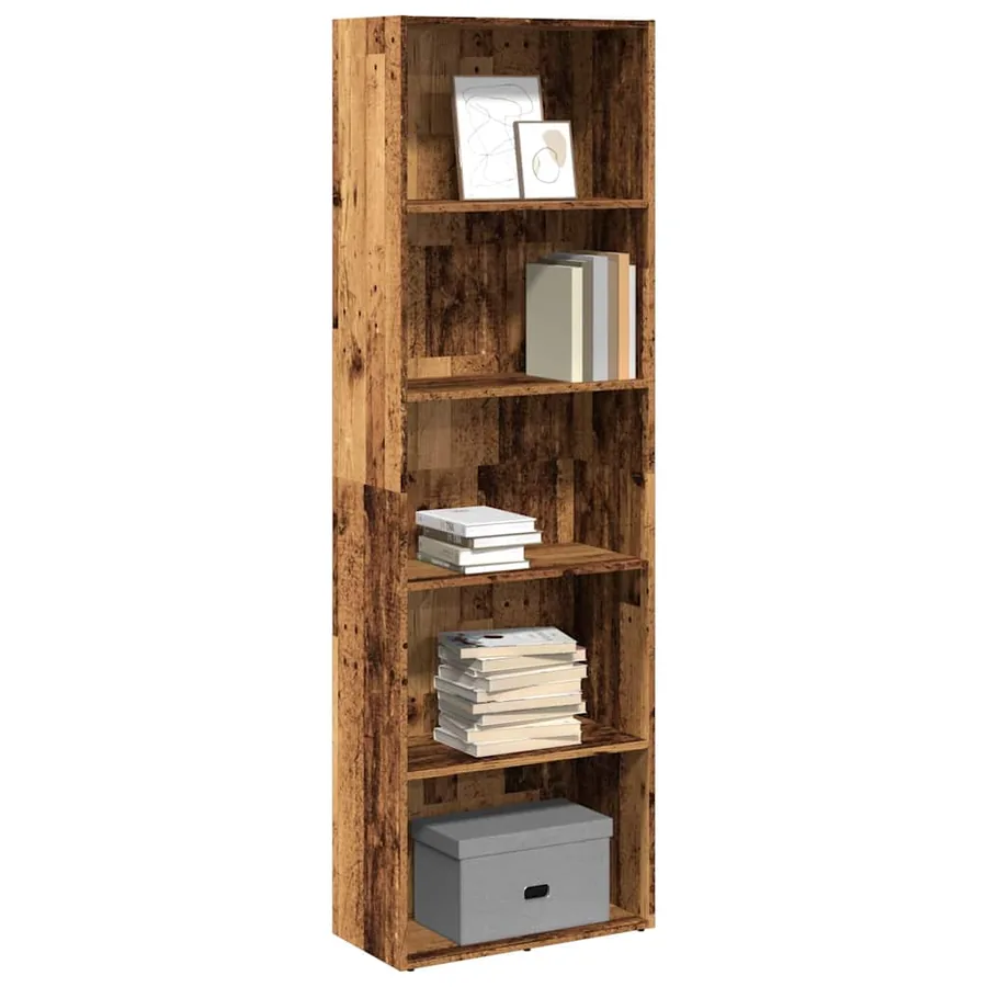 Bibliothèque vieux bois 60x30x189 cm bois d'ingénierie