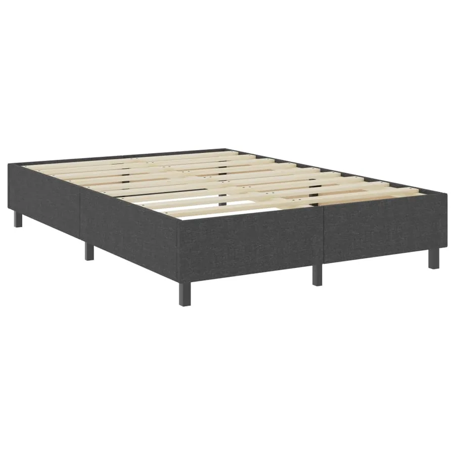 Sommier à lattes de lit Gris foncé Tissu 140x200 cm - 3