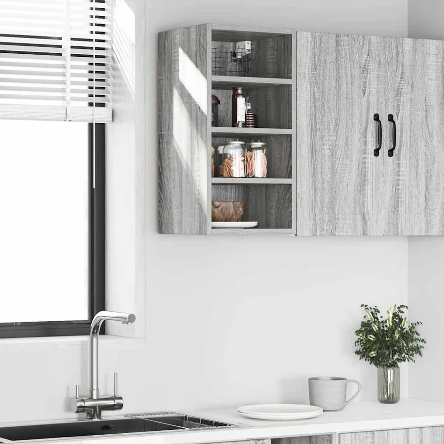 Armoire suspendue "Riga" Gris Sonoma 30 x 29,5 x 60 cm Bois d'ingénierie - 3