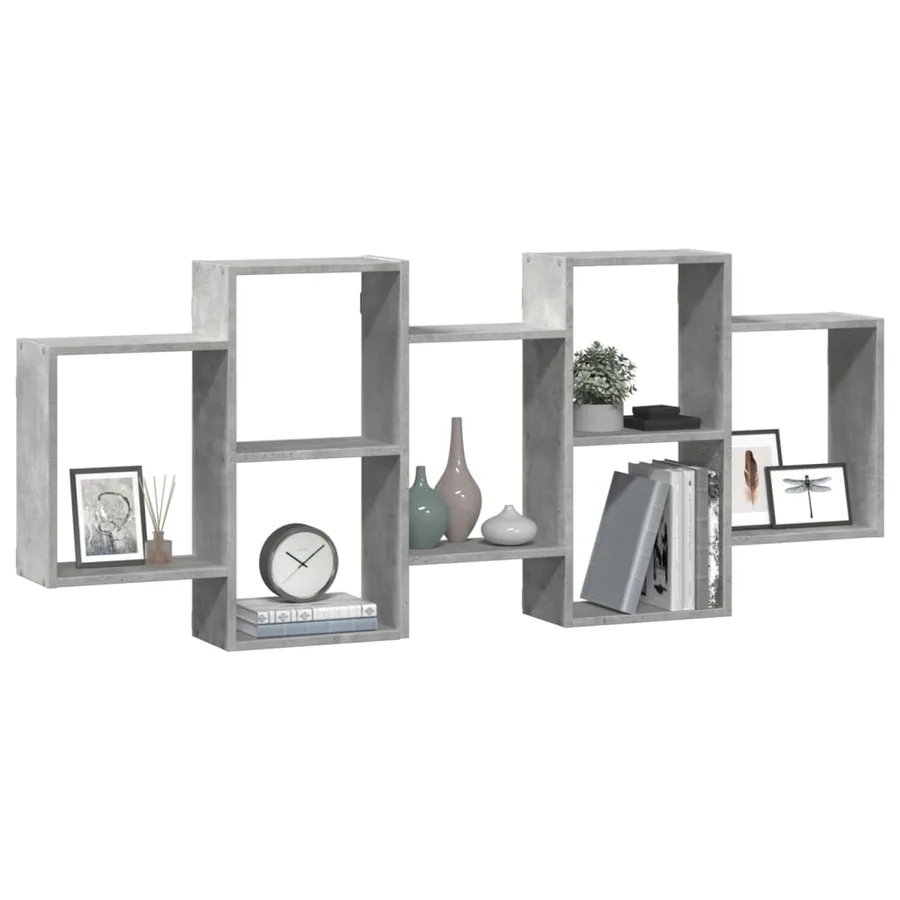 Étagère murale gris béton 159x18x65 cm bois d'ingénierie - 3