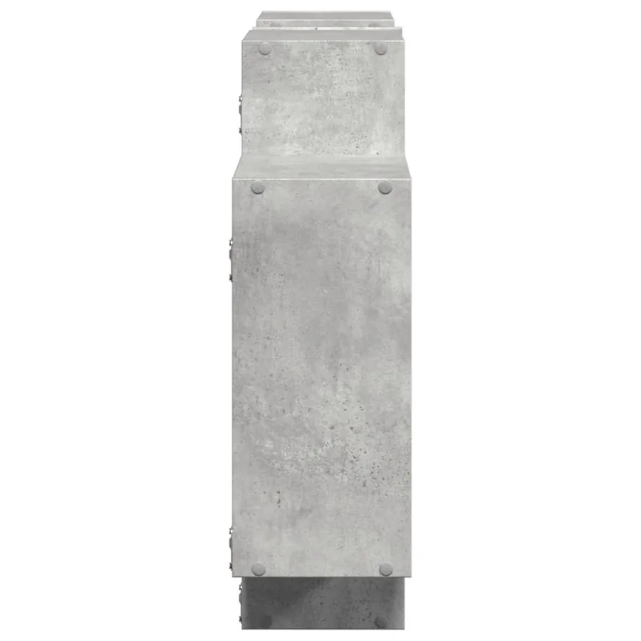 Étagère murale gris béton 159x18x65 cm bois d'ingénierie - 5