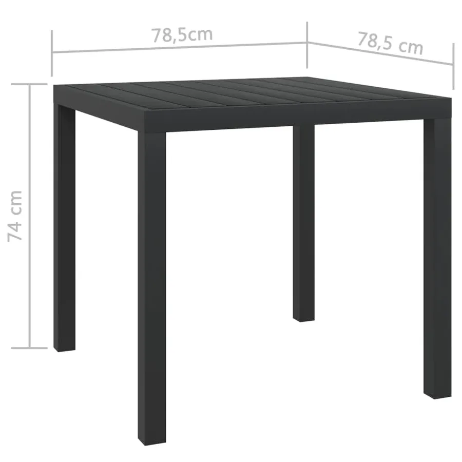 Ensemble à manger de jardin coussins 5pcs Résine tressée Gris - 16