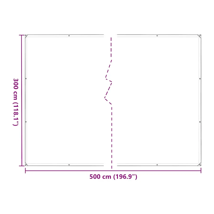Housse de protection plantes avec œillets 3x5 m polyéthylène - 10