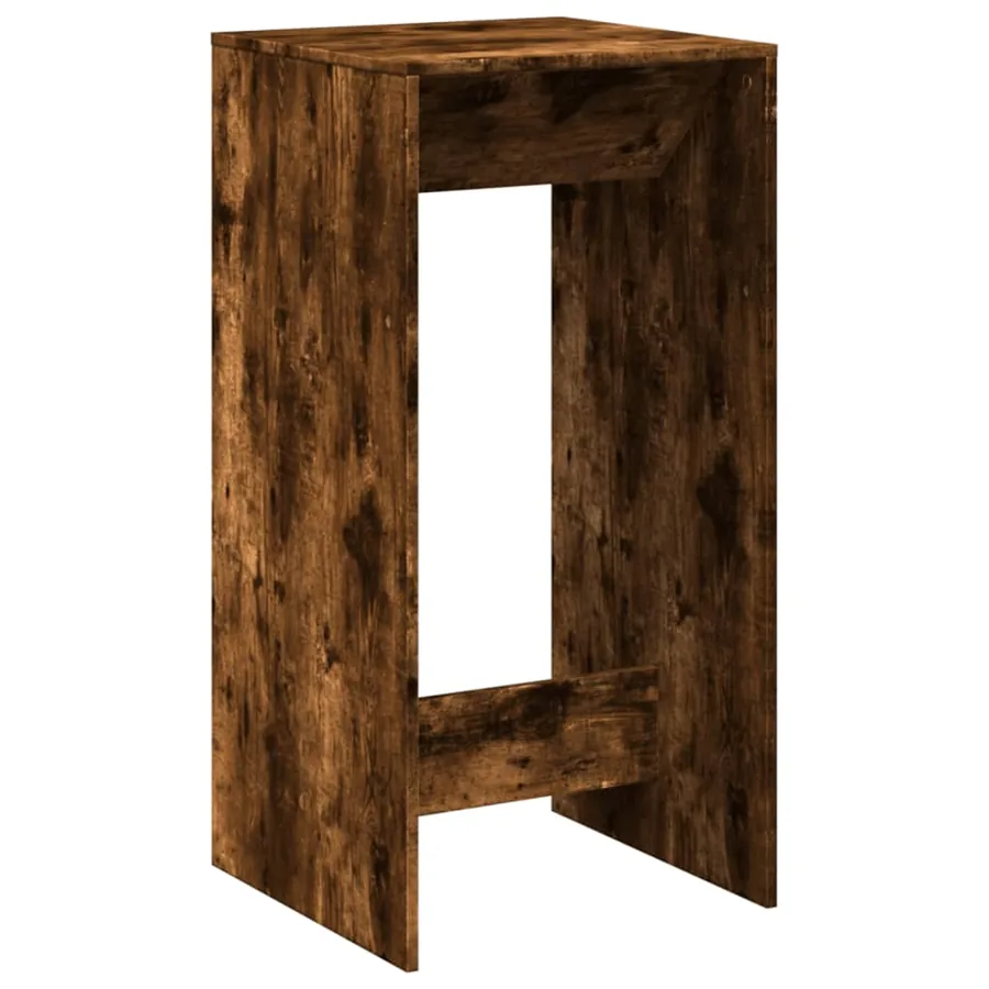 Table de bar chêne fumé 51x50x103,5 cm bois d'ingénierie - 2
