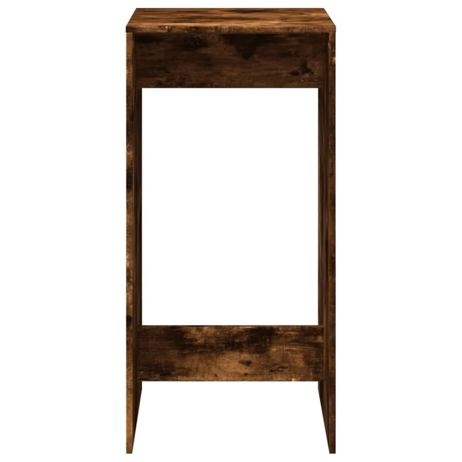 Table de bar chêne fumé 51x50x103,5 cm bois d'ingénierie - 4