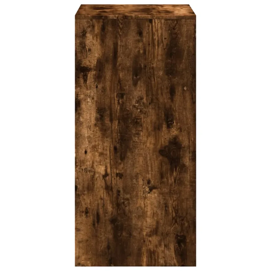 Table de bar chêne fumé 51x50x103,5 cm bois d'ingénierie - 6