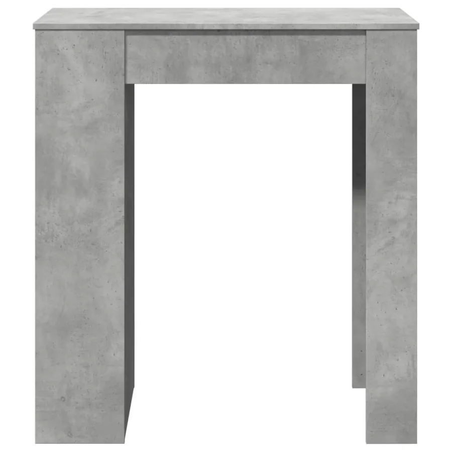 Table de bar avec étagères gris béton bois d'ingénierie - 4