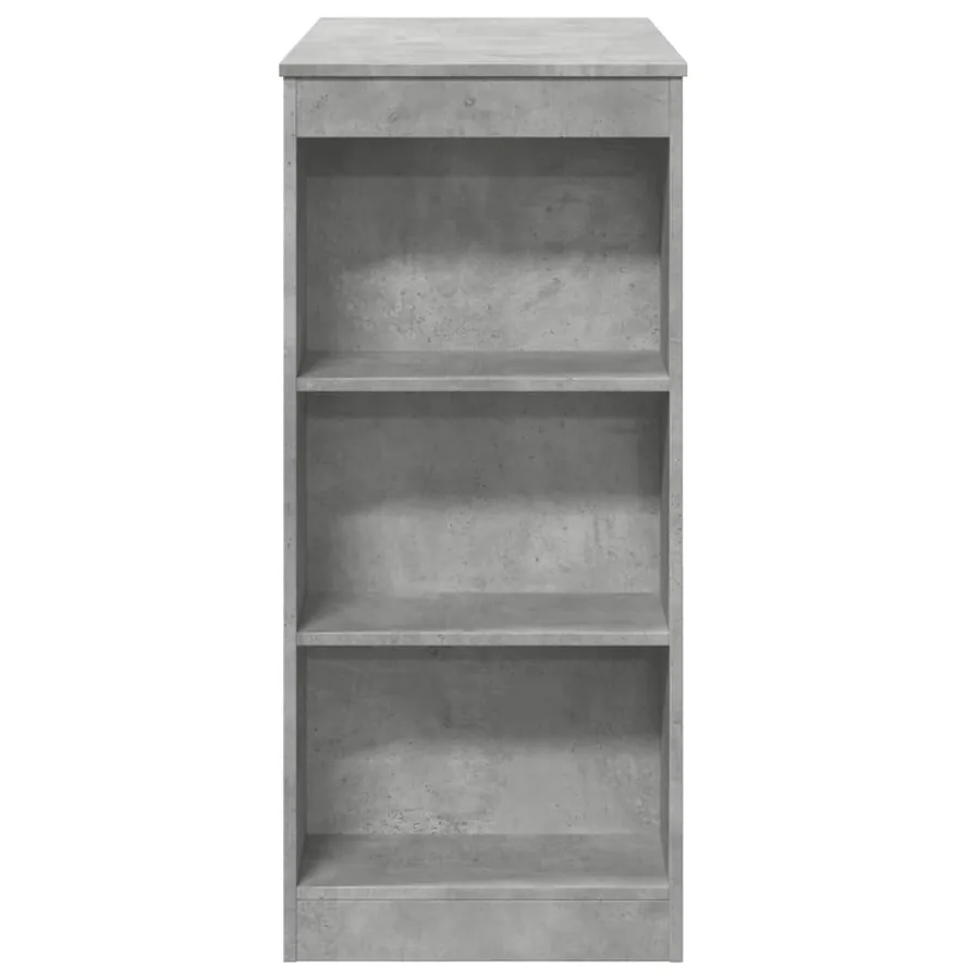 Table de bar avec étagères gris béton bois d'ingénierie - 5