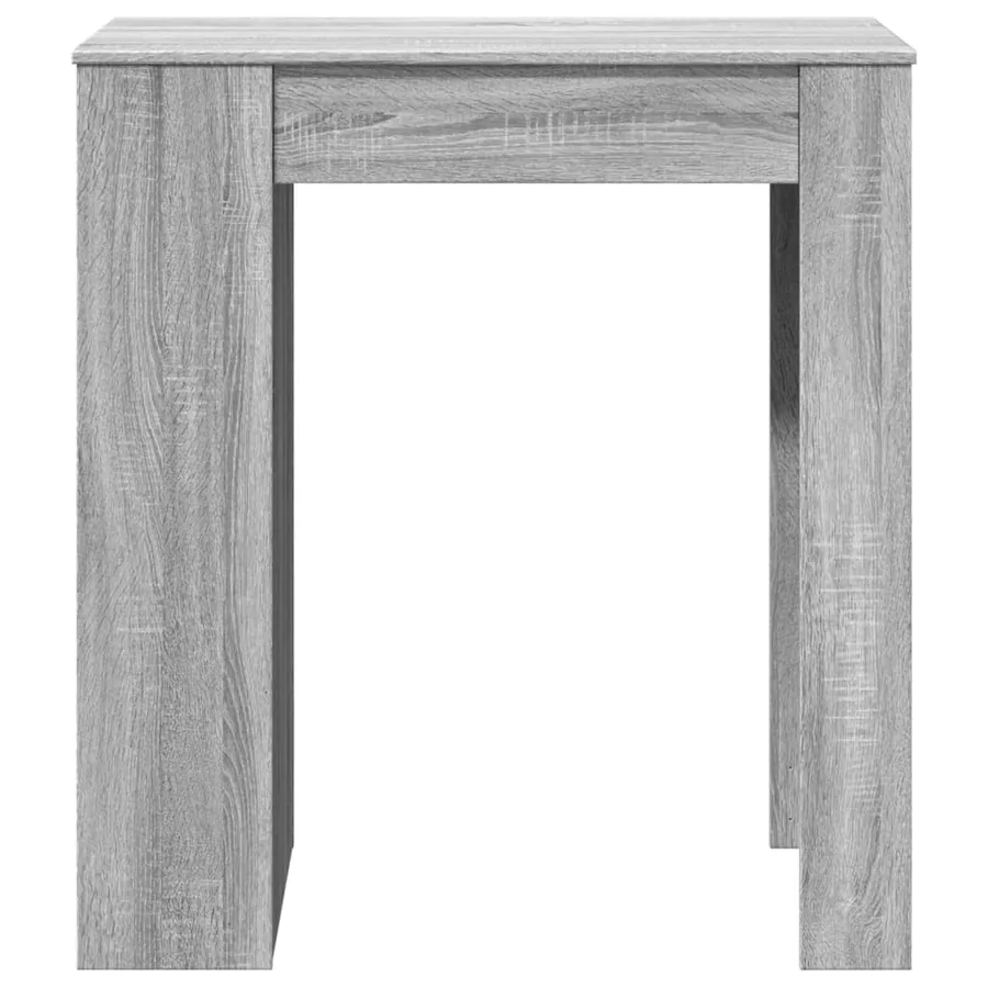 Table de bar avec étagères sonoma gris bois d'ingénierie - 4