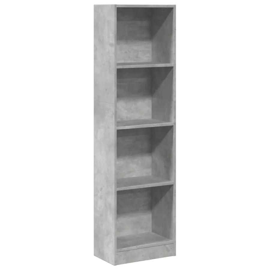 Bibliothèque gris béton 40x24x143 cm bois d'ingénierie - 2