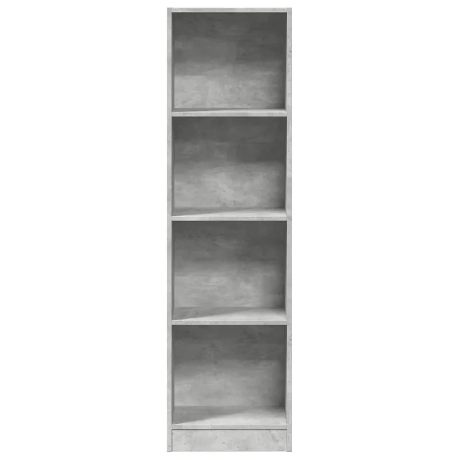 Bibliothèque gris béton 40x24x143 cm bois d'ingénierie - 4