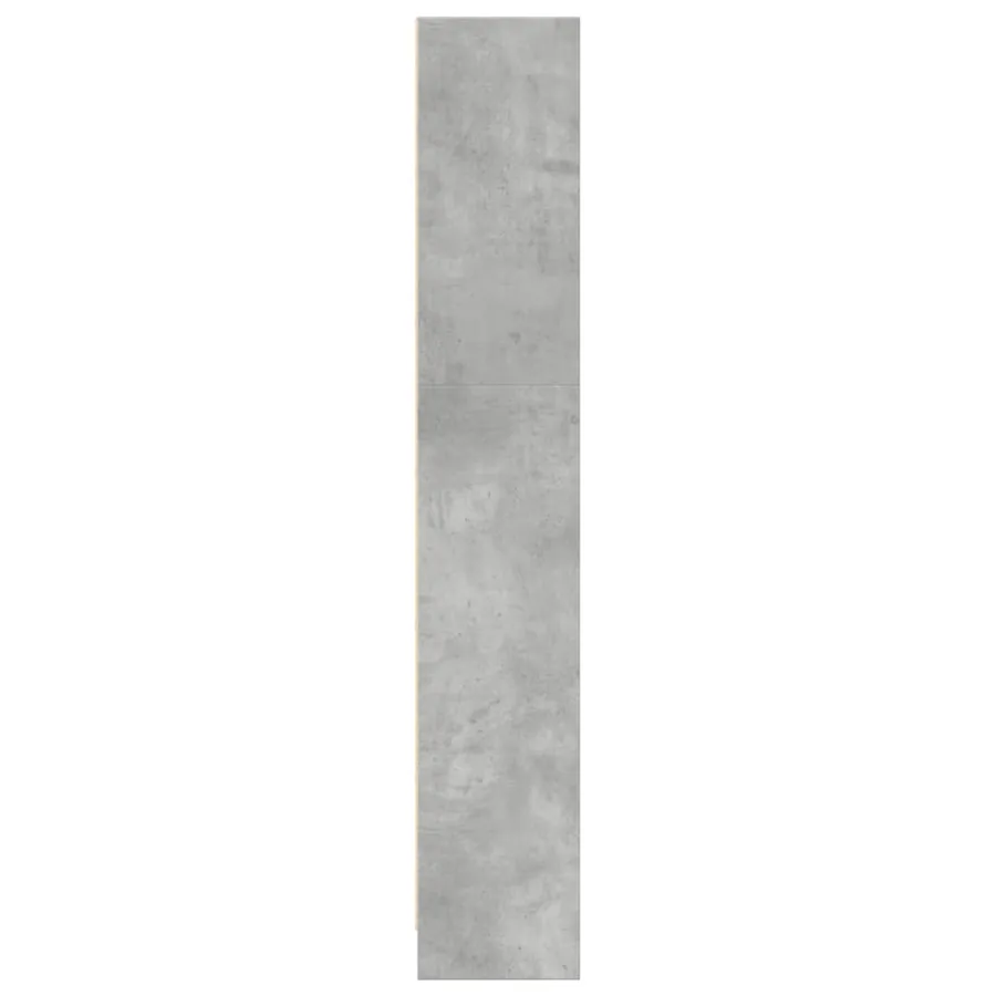 Bibliothèque gris béton 40x24x143 cm bois d'ingénierie - 6