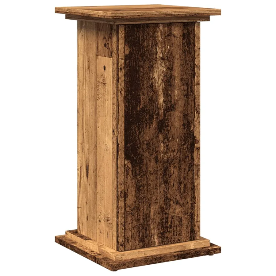 Piédestal avec rangement vieux bois bois d'ingénierie - 2