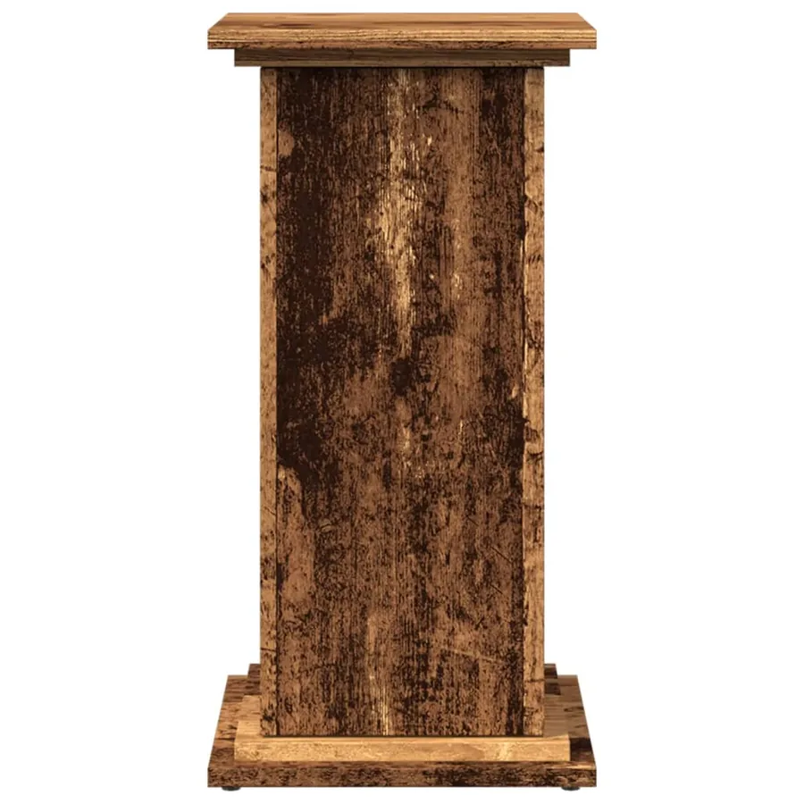 Piédestal avec rangement vieux bois bois d'ingénierie - 5