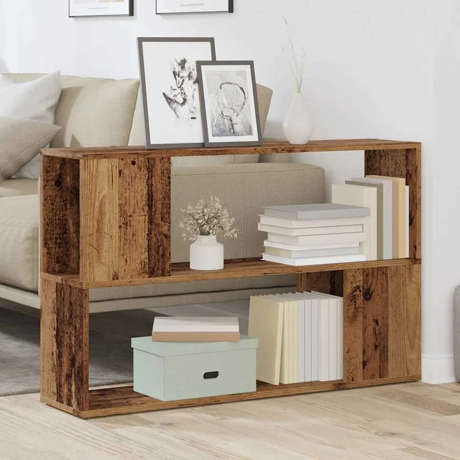 Bibliothèque vieux bois 100x24x63 cm bois d'ingénierie - 3