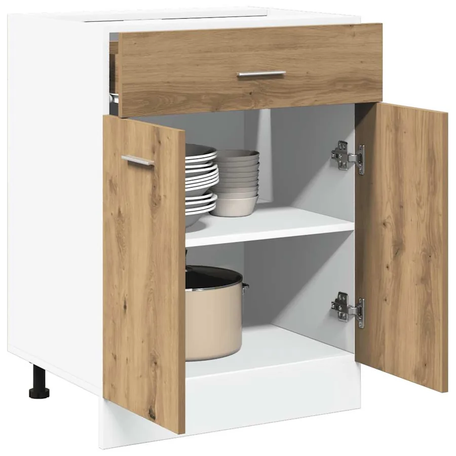 Armoire à tiroirs "Lyon" Chêne artisanal 60 x 46 x 81,5 cm Bois d'ingénierie - 3