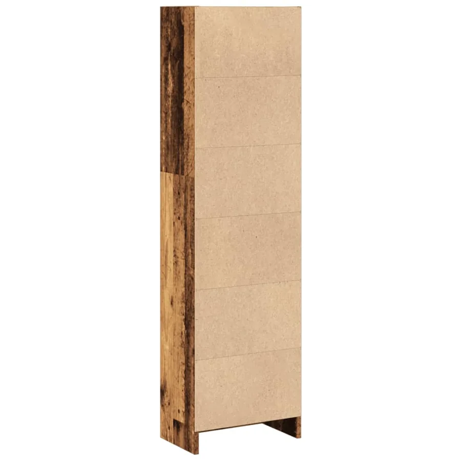 Bibliothèque vieux bois 40x24x143 cm bois d'ingénierie - 5
