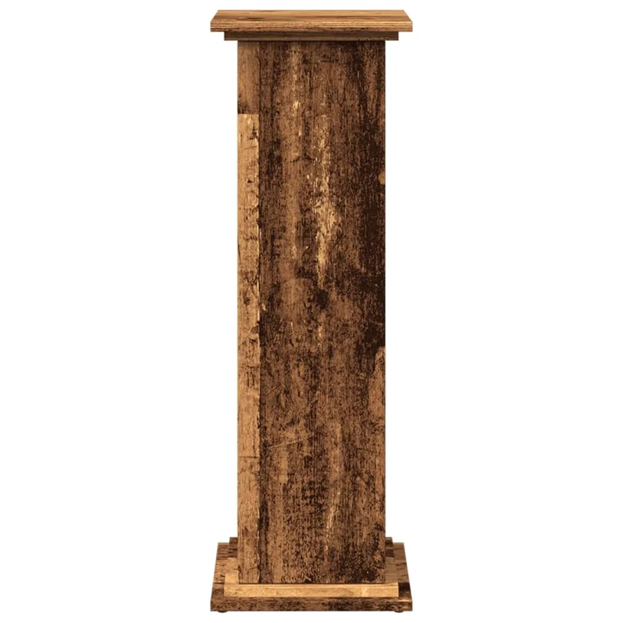 Piédestal avec rangement vieux bois bois d'ingénierie - 3