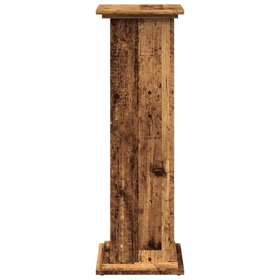 Piédestal avec rangement vieux bois bois d'ingénierie - 6