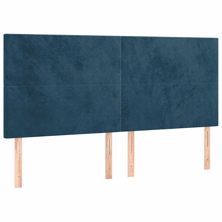 Sommier à lattes de lit avec matelas LED Bleu foncé 180x200 cm - 7