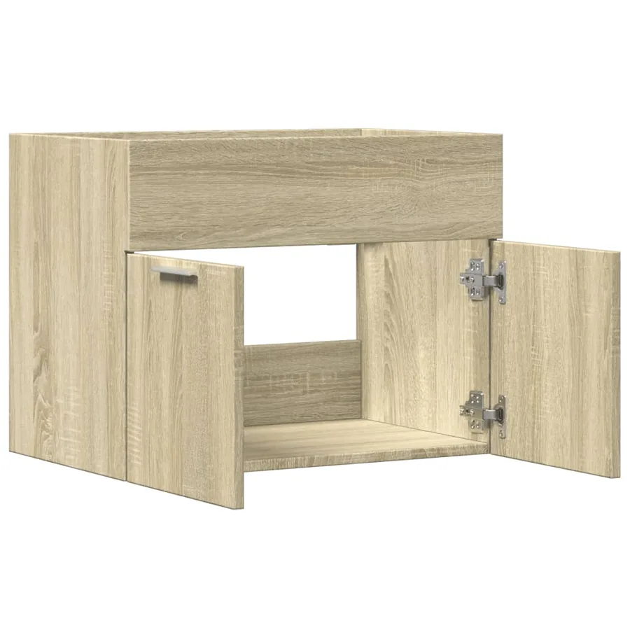 Armoire d'évier Chêne sonoma 60x38,5x46 cm Aggloméré - 7