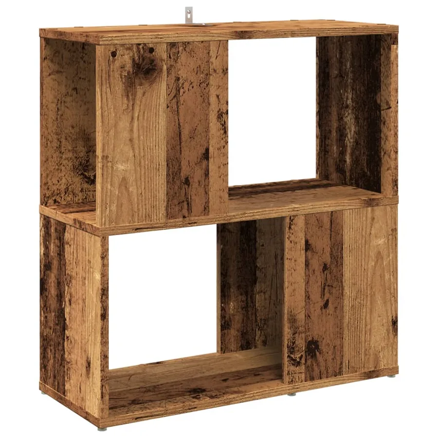 Bibliothèque vieux bois 60x24x63 cm bois d'ingénierie - 2