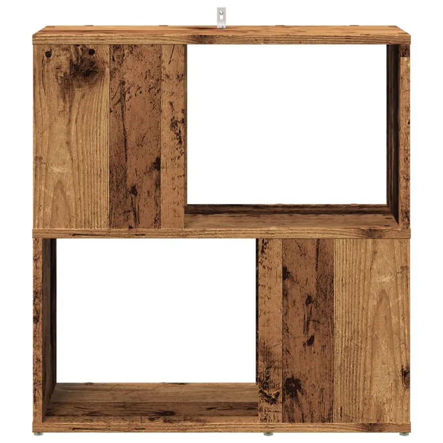 Bibliothèque vieux bois 60x24x63 cm bois d'ingénierie - 4