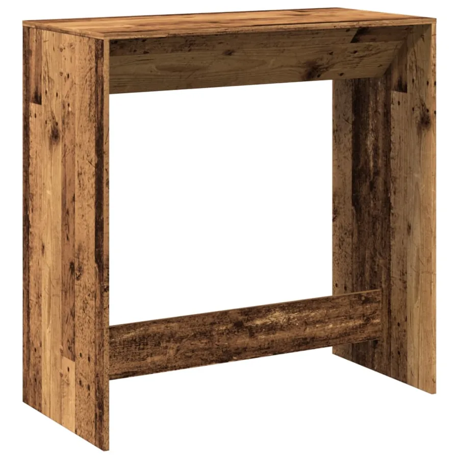 Table de bar vieux bois 102x50x103,5 cm bois d'ingénierie - 2