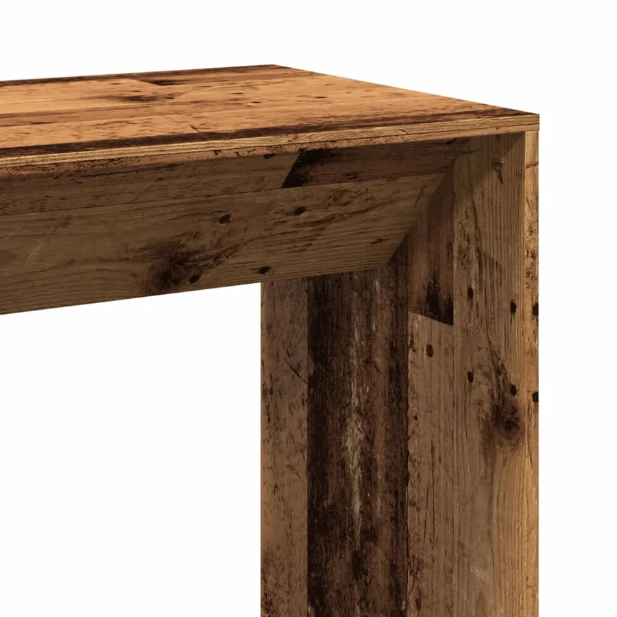 Table de bar vieux bois 102x50x103,5 cm bois d'ingénierie - 7
