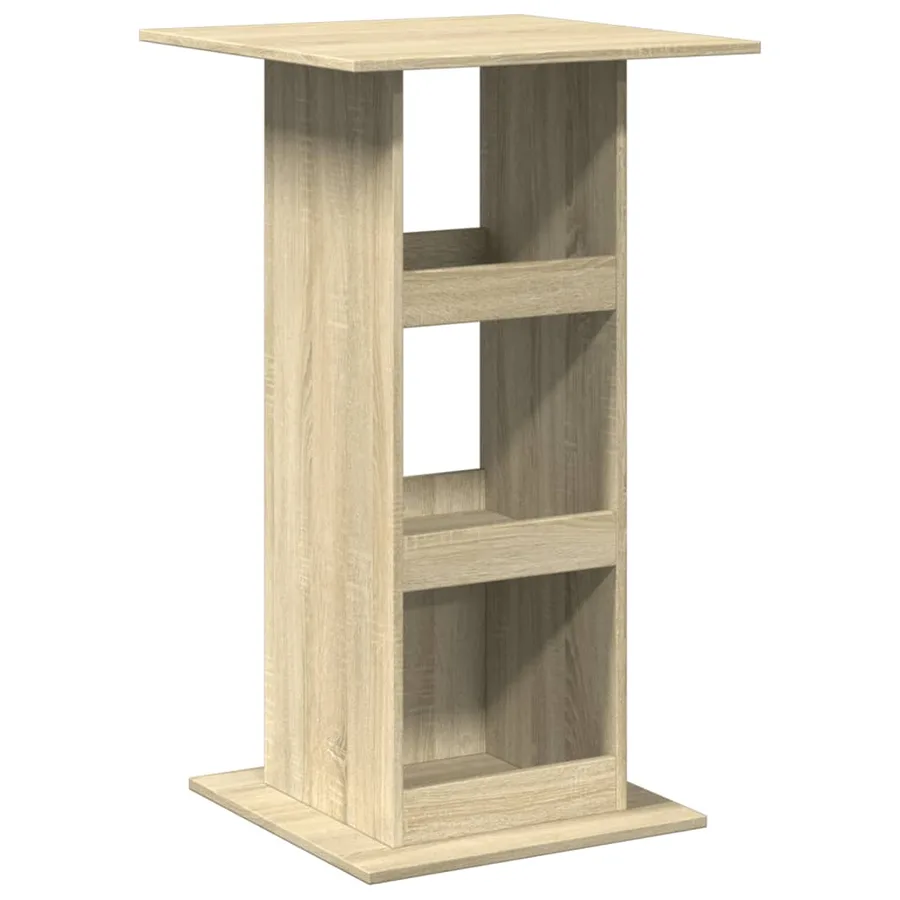 Table de bar avec rangement chêne sonoma bois d'ingénierie - 2