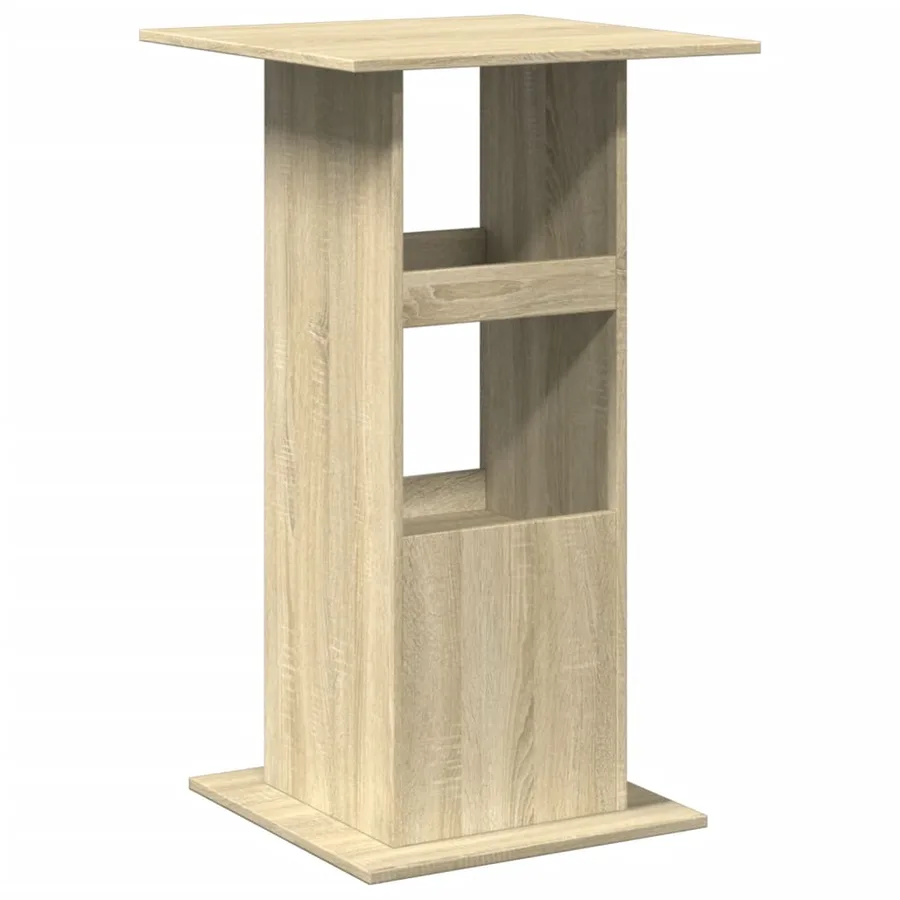 Table de bar avec rangement chêne sonoma bois d'ingénierie - 6