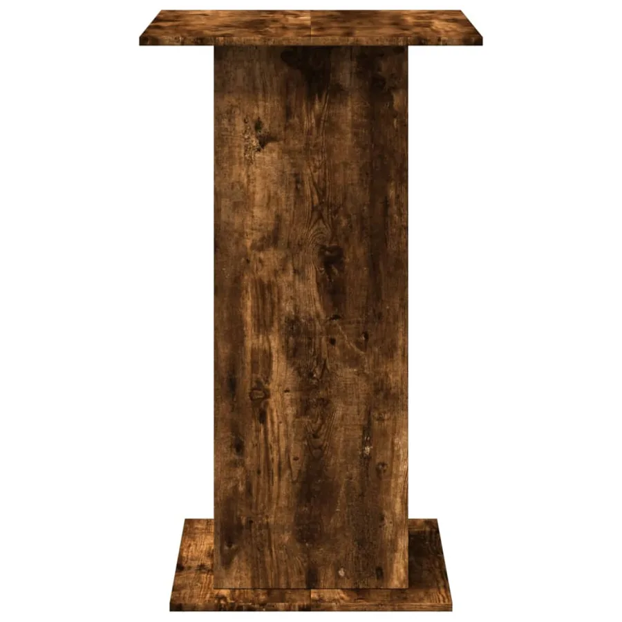 Table de bar avec rangement chêne fumé bois d’ingénierie - 5