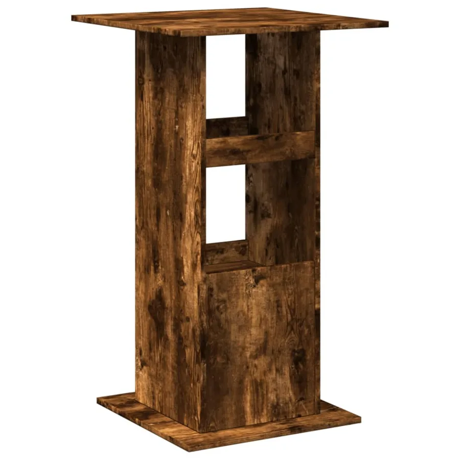 Table de bar avec rangement chêne fumé bois d’ingénierie - 6
