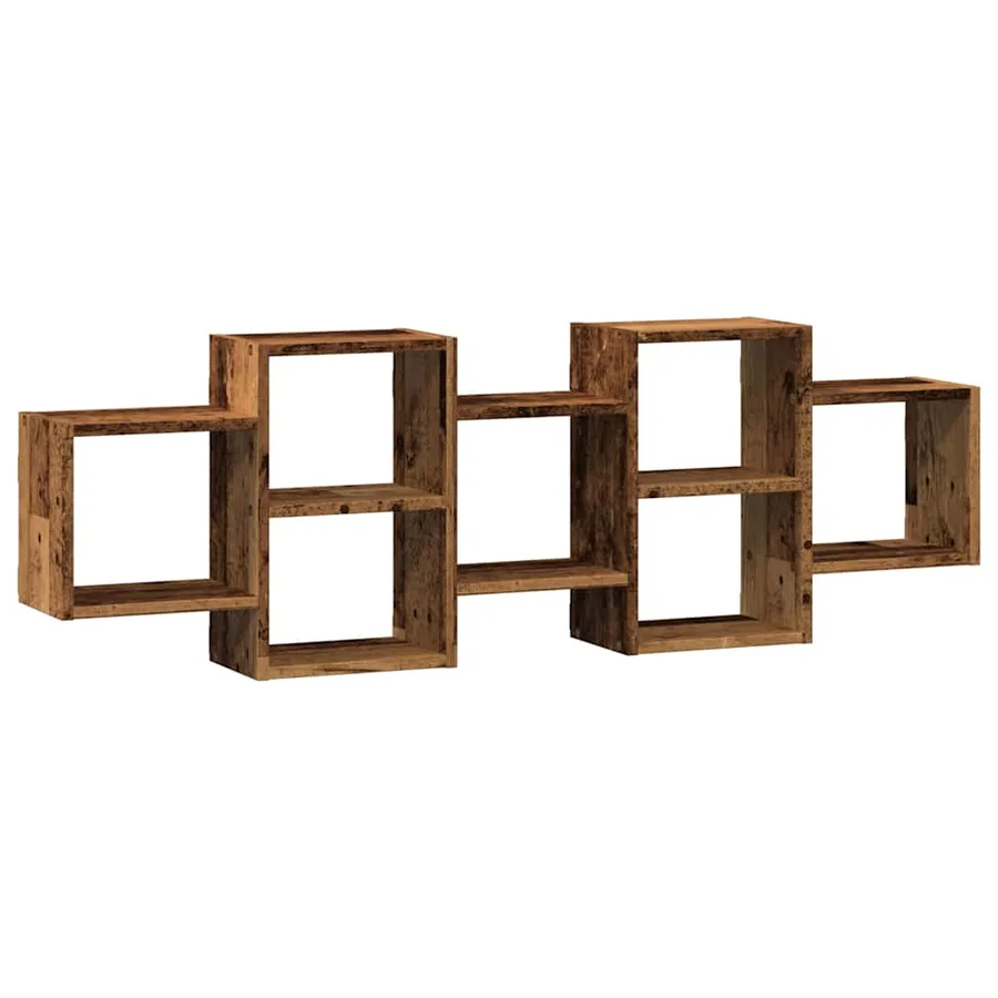 Étagère murale vieux bois 129x18x42 cm bois d'ingénierie - 2