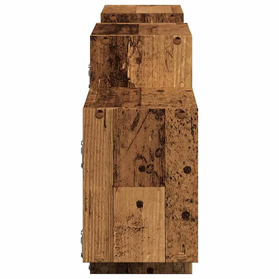 Étagère murale vieux bois 129x18x42 cm bois d'ingénierie - 5
