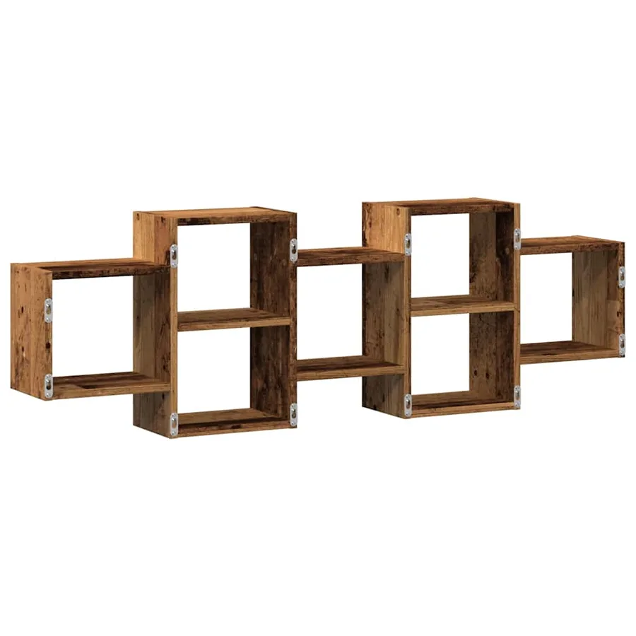 Étagère murale vieux bois 129x18x42 cm bois d'ingénierie - 6