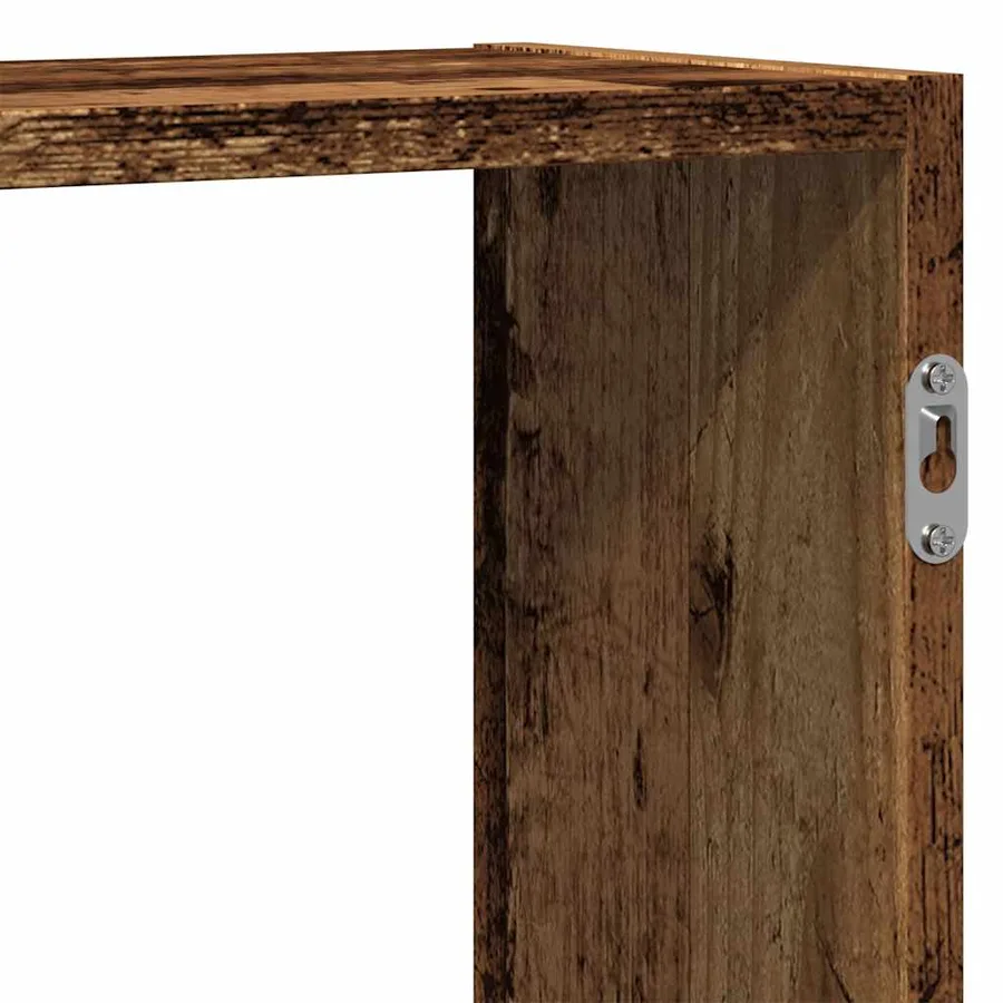 Étagère murale vieux bois 129x18x42 cm bois d'ingénierie - 8