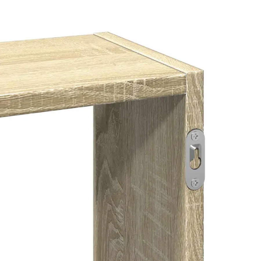 Étagère murale chêne sonoma 159x18x66 cm bois d'ingénierie - 8