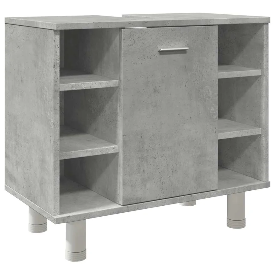 Armoire de salle de bain Gris béton 60x32x53,5 cm Aggloméré - 2