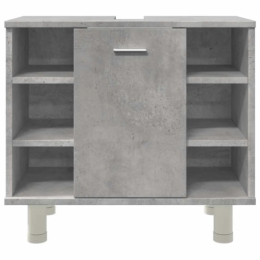 Armoire de salle de bain Gris béton 60x32x53,5 cm Aggloméré - 5