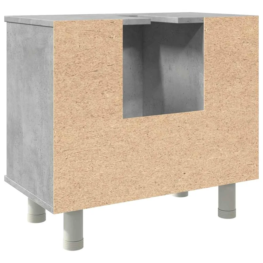 Armoire de salle de bain Gris béton 60x32x53,5 cm Aggloméré - 7